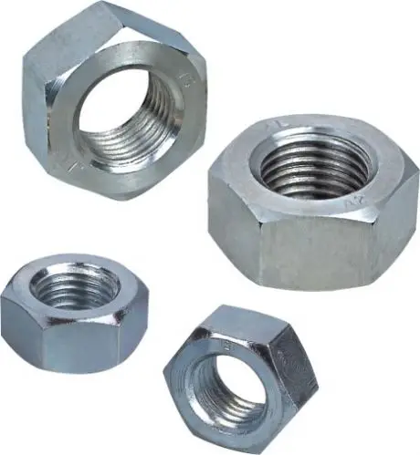 High Quality ISO4033 DIN934 ASME B18.2.2 M3-M48 1/4-4' Zinc Coated Hex Nut