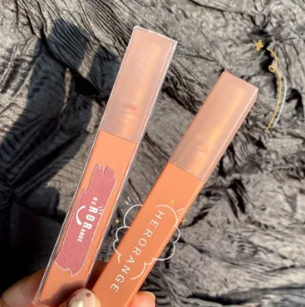  HERORANGE водостойкая жидкая губная помада oem make up 6 оттенков с милой упаковкой минеральная MSDS