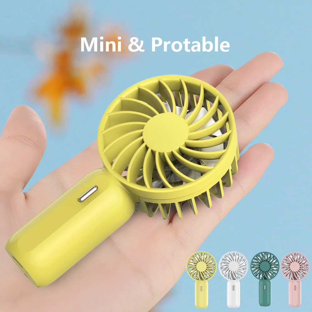 Personal Outdoor Electric Small Hand Held Fan USB Battery Rechargeable Handy Pocket Portable Mini Handheld Fan