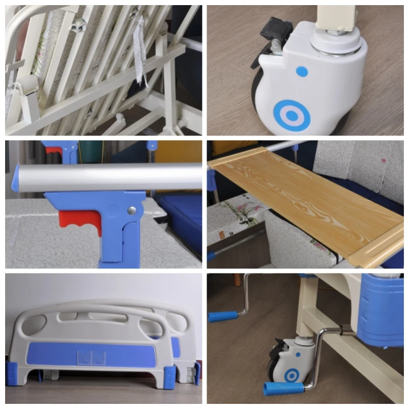 3 crank multifunction manual manufacturers icu care patient home rehabilitation hospital nursing beds with automatic toilet