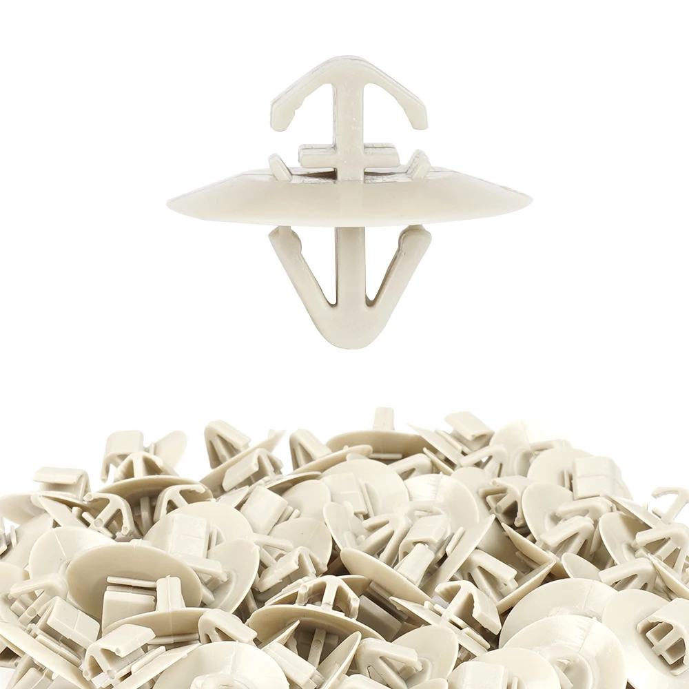 QGZ179 White Auto Car Nylon Rivet Door Panel Trim Fender Bumper Auto Fastener Plastic Clips For Renault/Benz