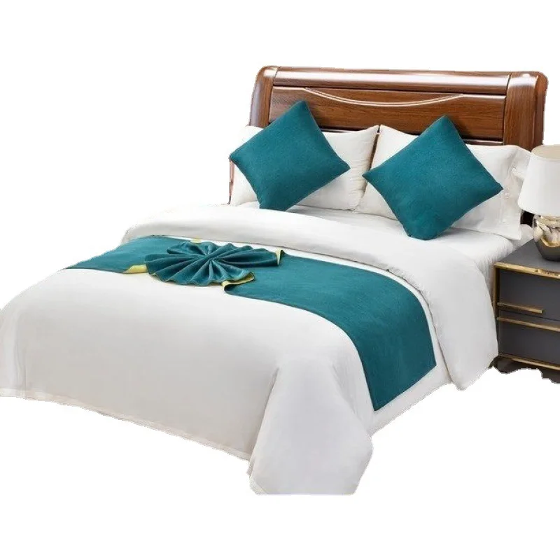 Bed flag end towel Hotel Guest House linen Chinese European hotel bed cushion cover