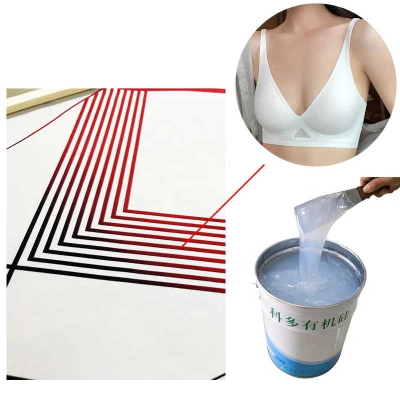 Made in china high density liquid silicone printing ink silk print bra silicone underwear silicone