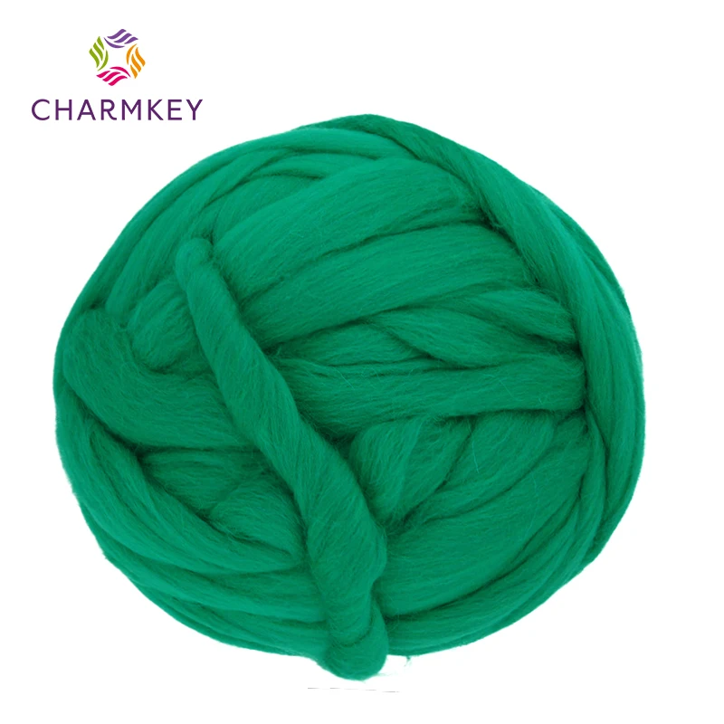 Charmkey High Quality Super Chunky 100% Merino Wool Yarn for Hand Knitting