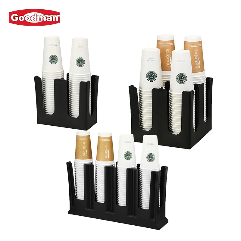 Restaurant Drink Self-Service Plastic Coffee Station Organizer Bar Countertop Paper Cup and Lid Dispenser Holder