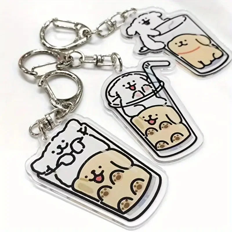 VastGifts Acrylic Keychain Printed Keyring Cute Animated Animal Shaker Charm Pendant