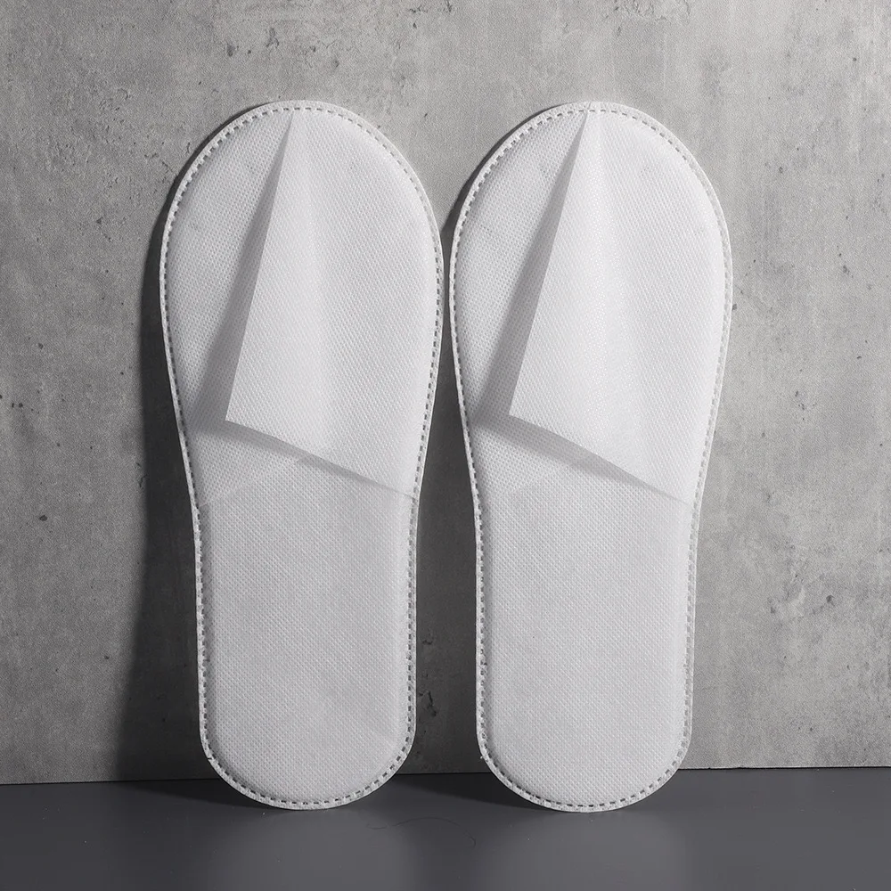 Economic Non-woven Disposable Room Slippers Closed Toe  Slipper Eco-friendly Hotel Amenities