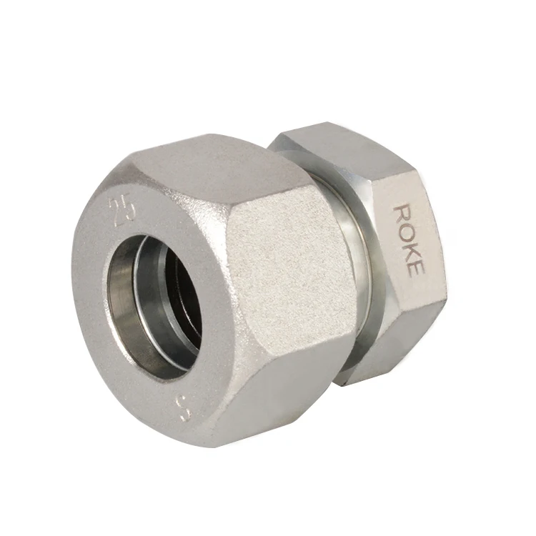 Single Ferrule Plug Galvanized Steel Soft Sealing Cutting Ring Single Ferrule Straight Plug Hydraulic Tube Fittings 6 to 42mm