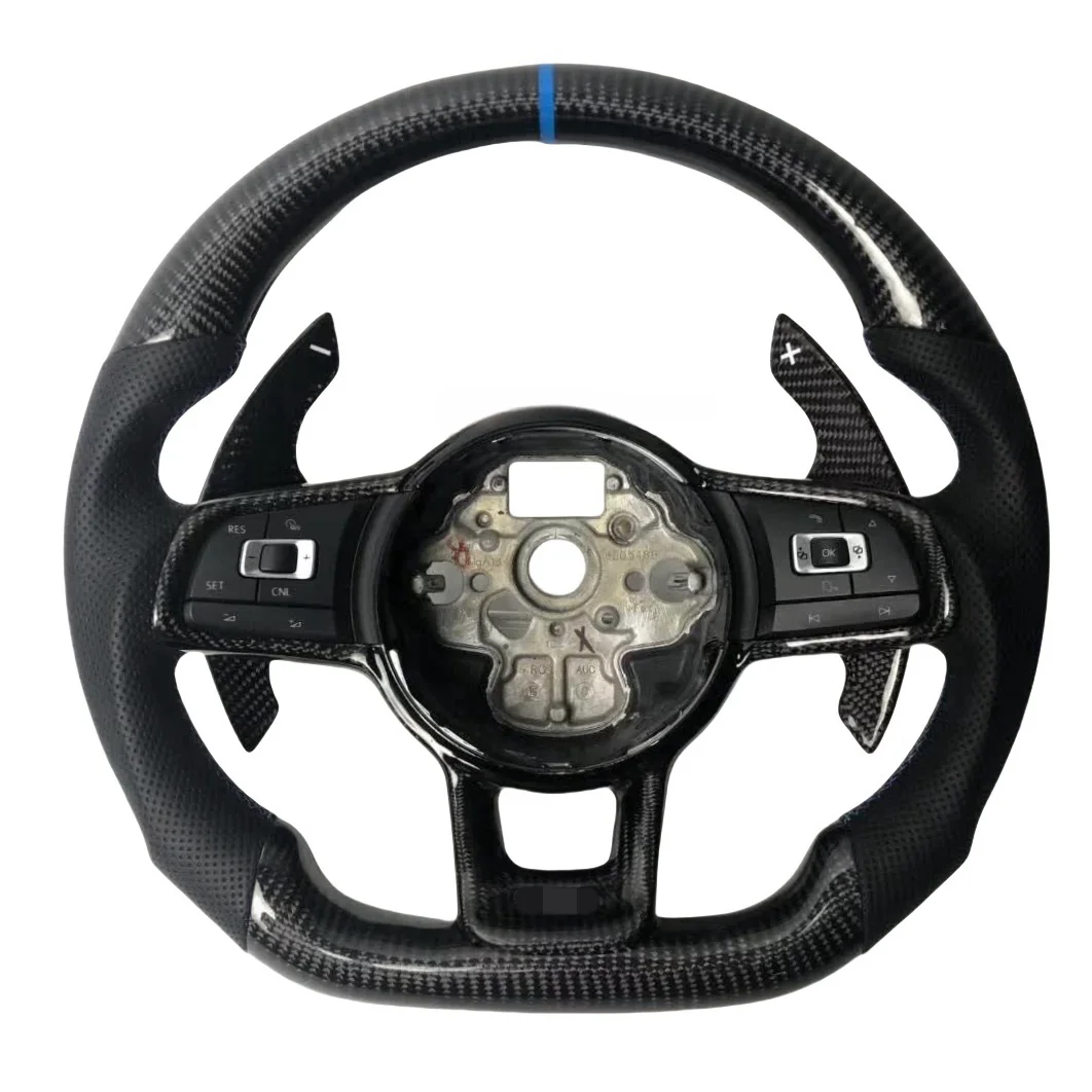 Steering wheel suitable for Volkswagen MK7 MK6 Golf 7 Gti Golf 7 Golf 6 R LED carbon fiber/forged steering wheel
