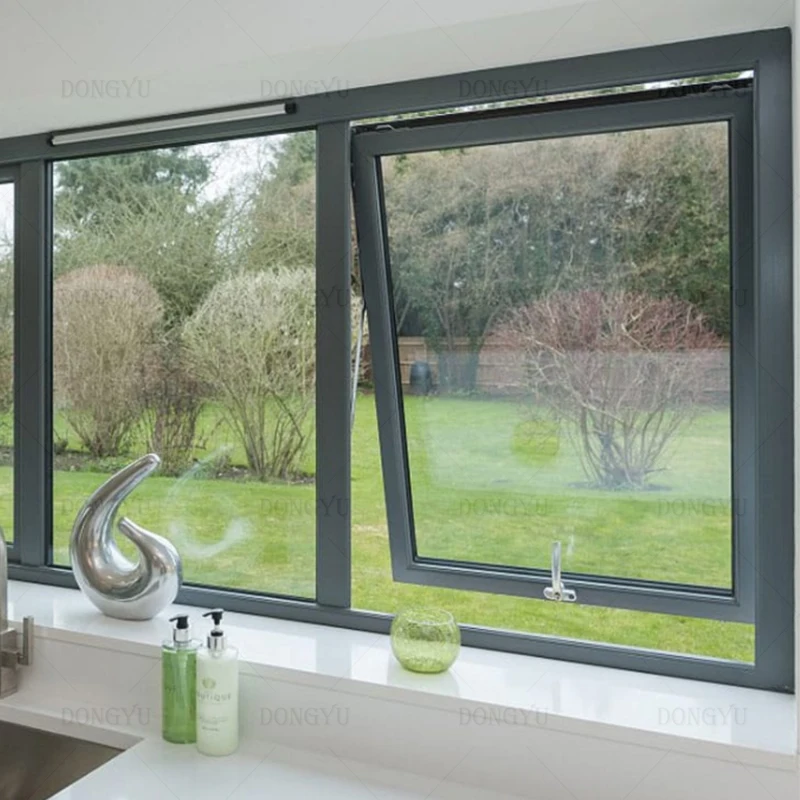 Hurricane Impact Aluminium Tempered Glass Awning Roof Windows Electric Skylight Window