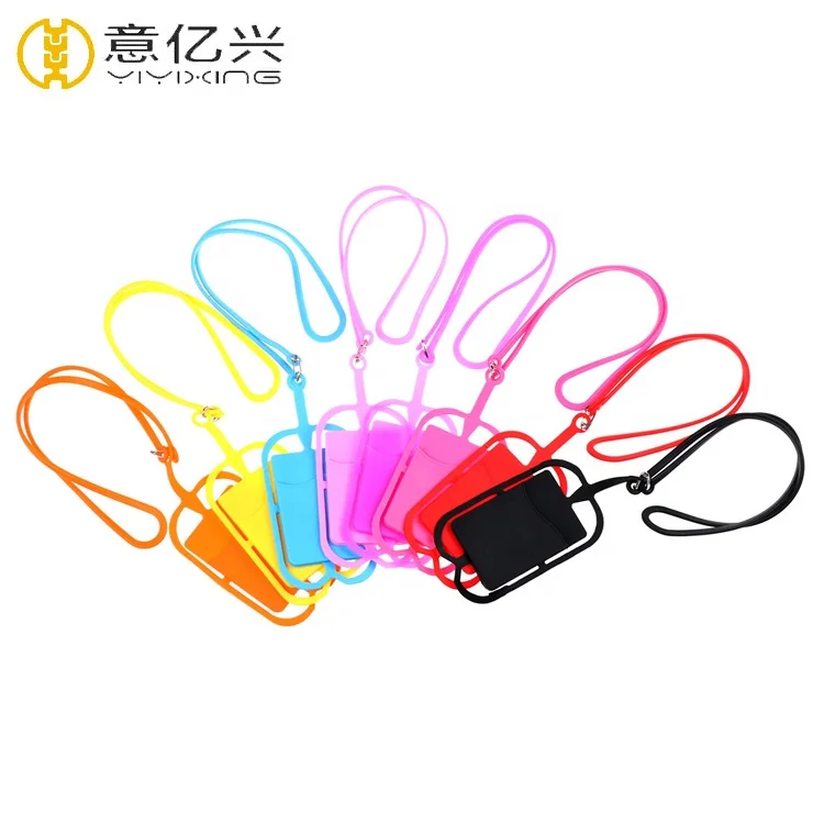 Custom Color Silicone Phone Strap Phone Holder Neck Lanyard