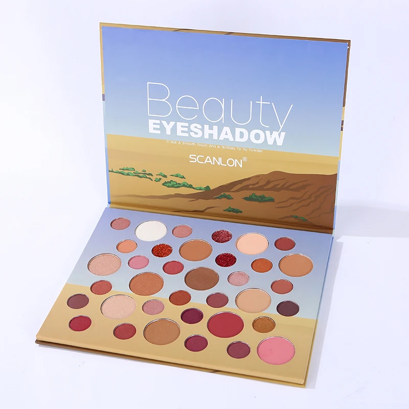 Eye Shadow Highlighter Blush Contour Palette 36 Colors Mineral Make up Glitter Shimmer Matte Eyeshadow Palette Paper Book