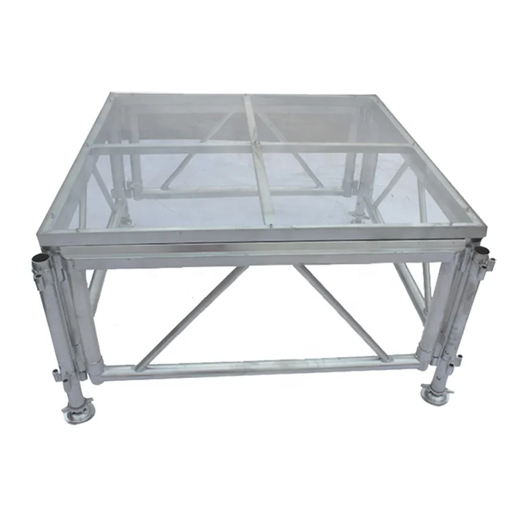 Wedding Glass Alloy Adjustable Stage Platform For Outdoor