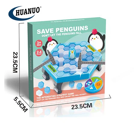 Maggift Ice Block Breaking Game Balance Cube Toy Save Penguin Table