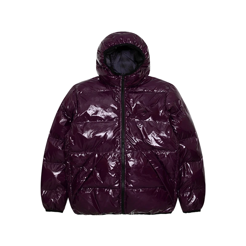 custom quilted oversized padded men designer embroidery logo blank shiny bubble thick puff windproof winter down puffer jacket