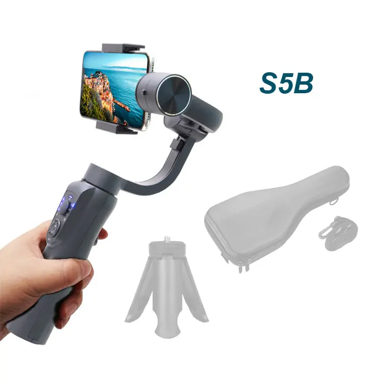 3-axis handheld phone camera gimbal stabilizer s5B with face tracking 3axis mobile gimbal with APP zoom control