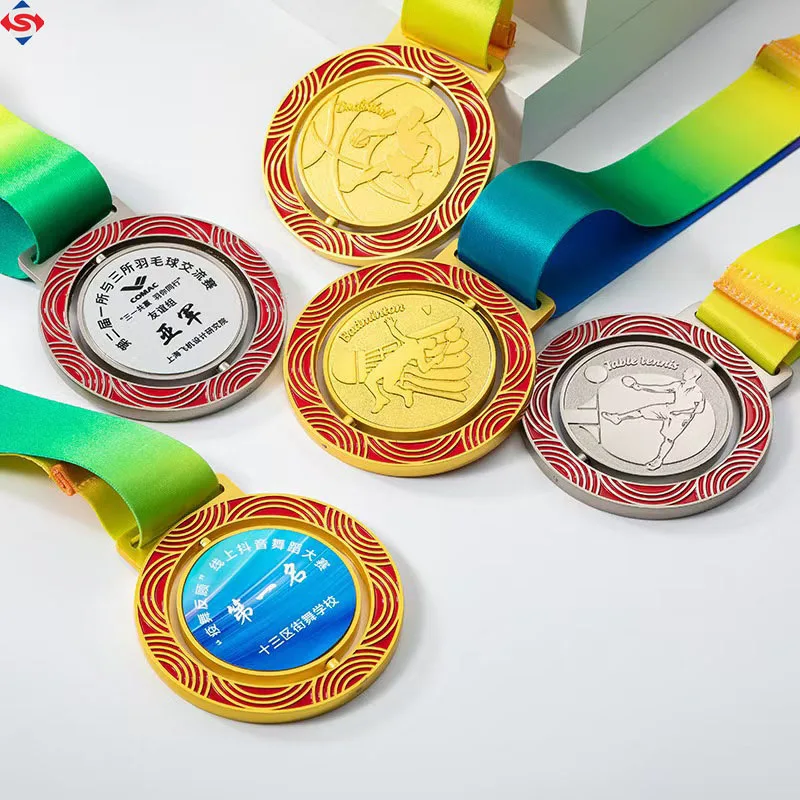Customized Logo 3d Laser Engraved Zinc Alloy Roller Skate Medals For Sports