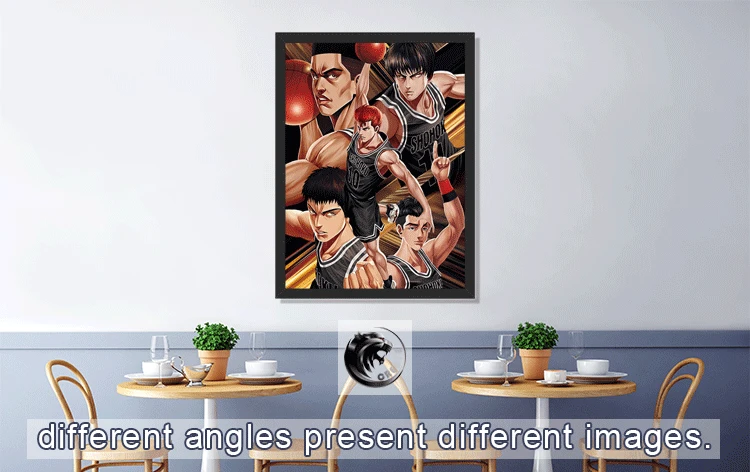 Wholesale Custom 3d manga poster SLAM DUNK  Marvel 3d Hunter x Hunter 3d anime poster 3d poster anime motion lenticular picture