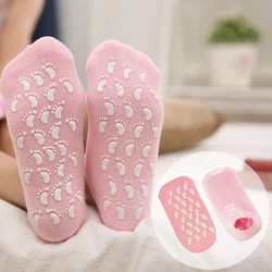 free sample Foot Moisturising Aloe Infused Spa Fuzzy Spa Gel Heel Socks