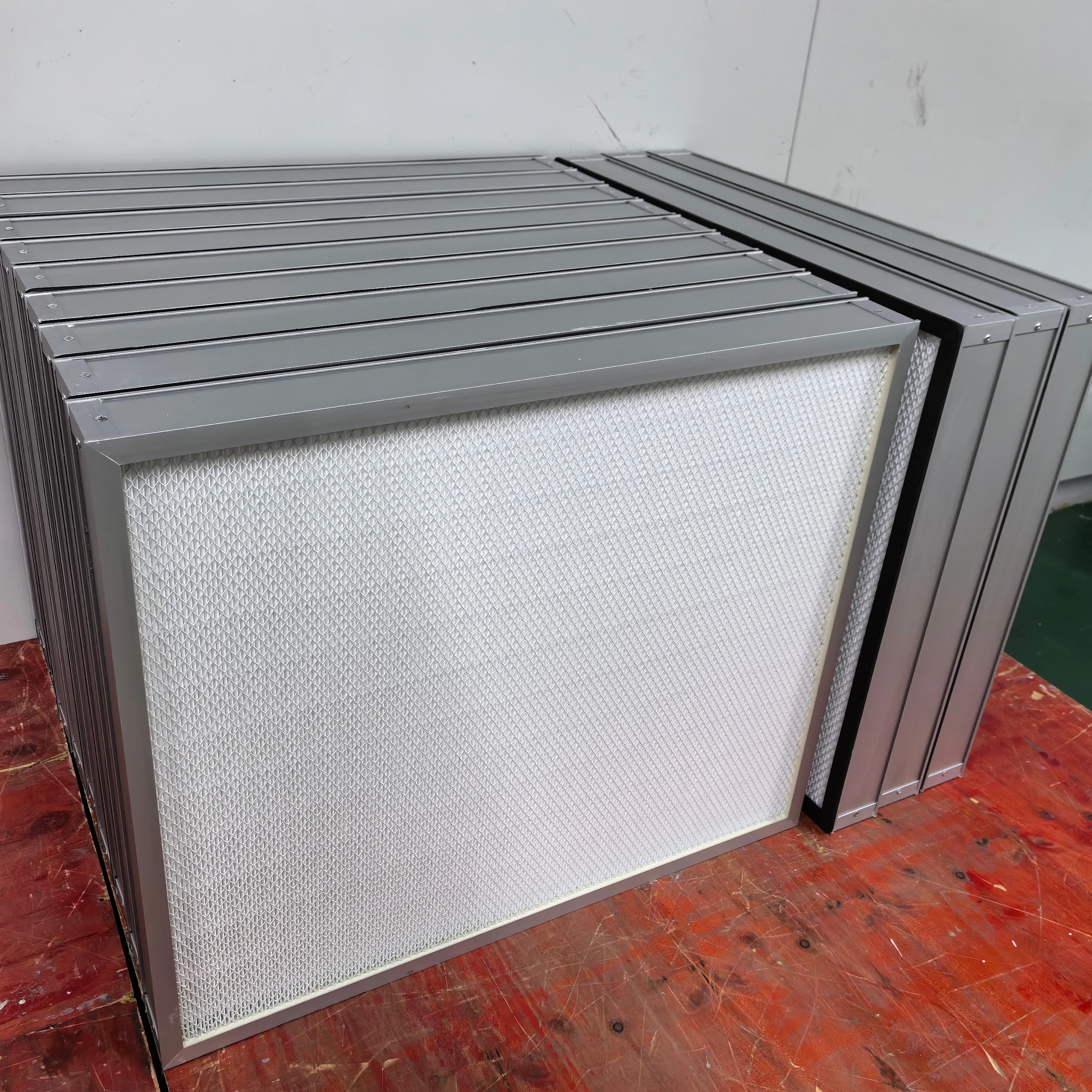 AHU System hepa filter class H13 Mini Pleated HEPA ULPA Filter 484*484*69mm