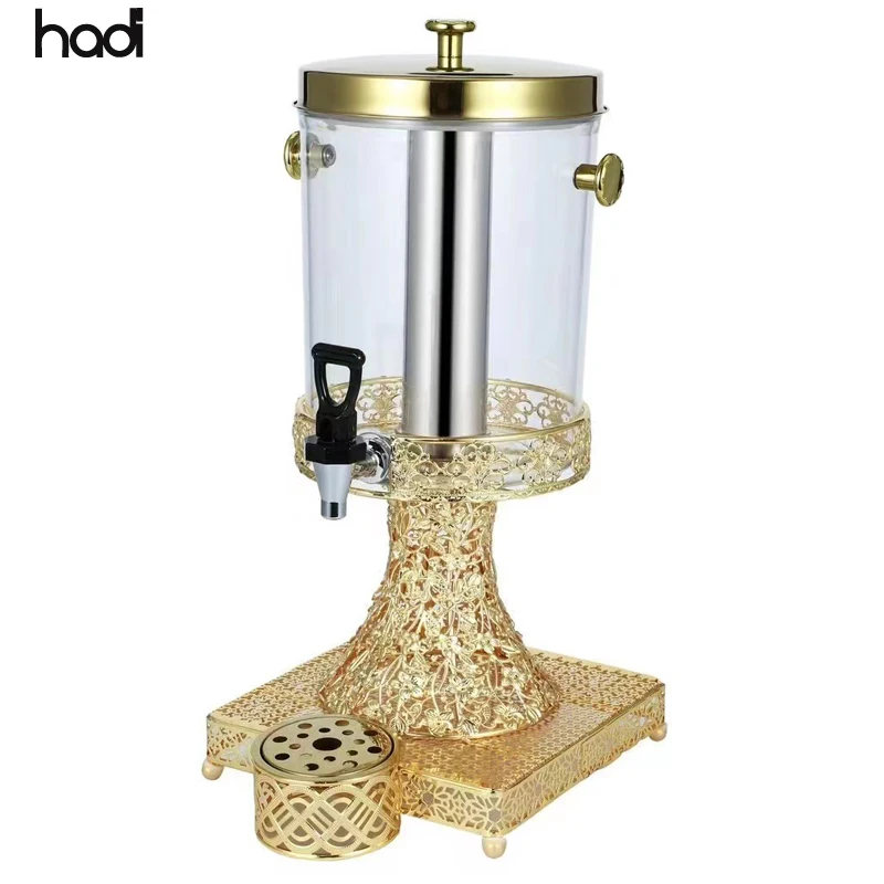 Hotel and restaurant supplies juice dispenser single tank 8l commercial beverage juice dispenser gold for wedding