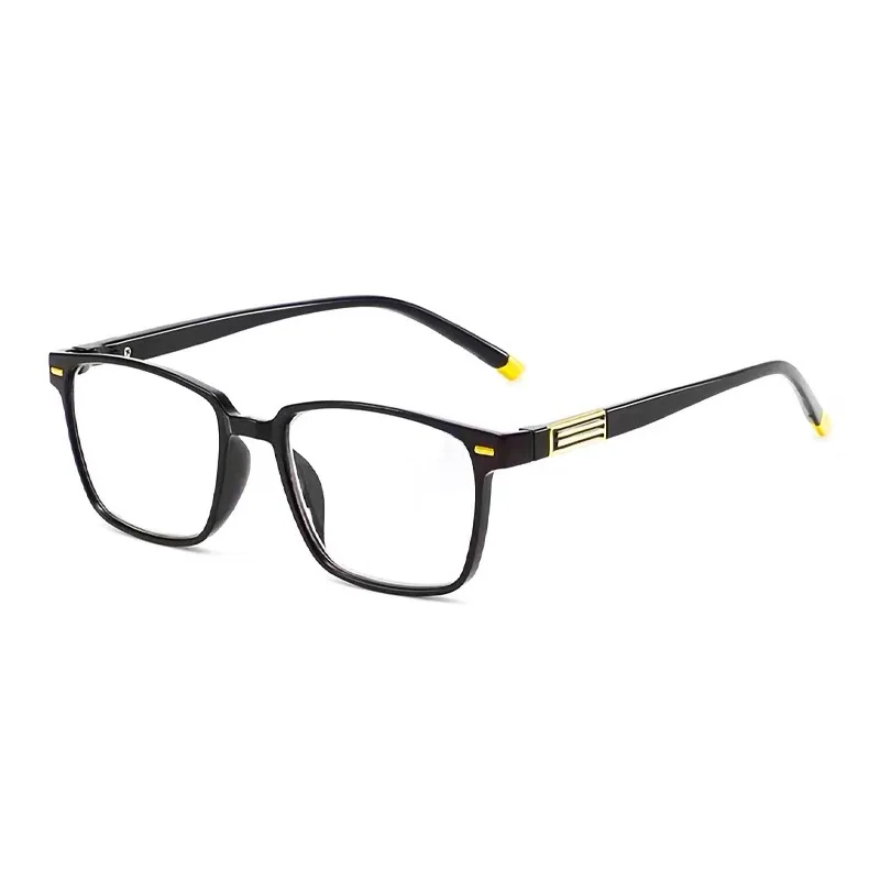 Ready to ship black rectangle cheap anti blue light reading glasses for men 2024