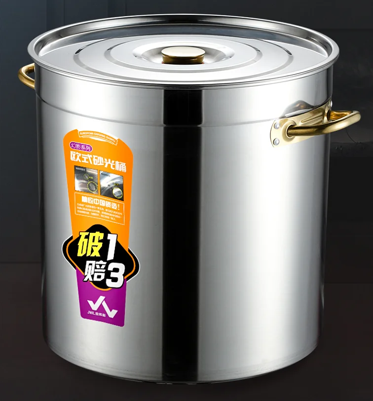 jinweili Stainless steel soup pail induction cooker thickening deepening domestic commercial with cover soup pot large capacity