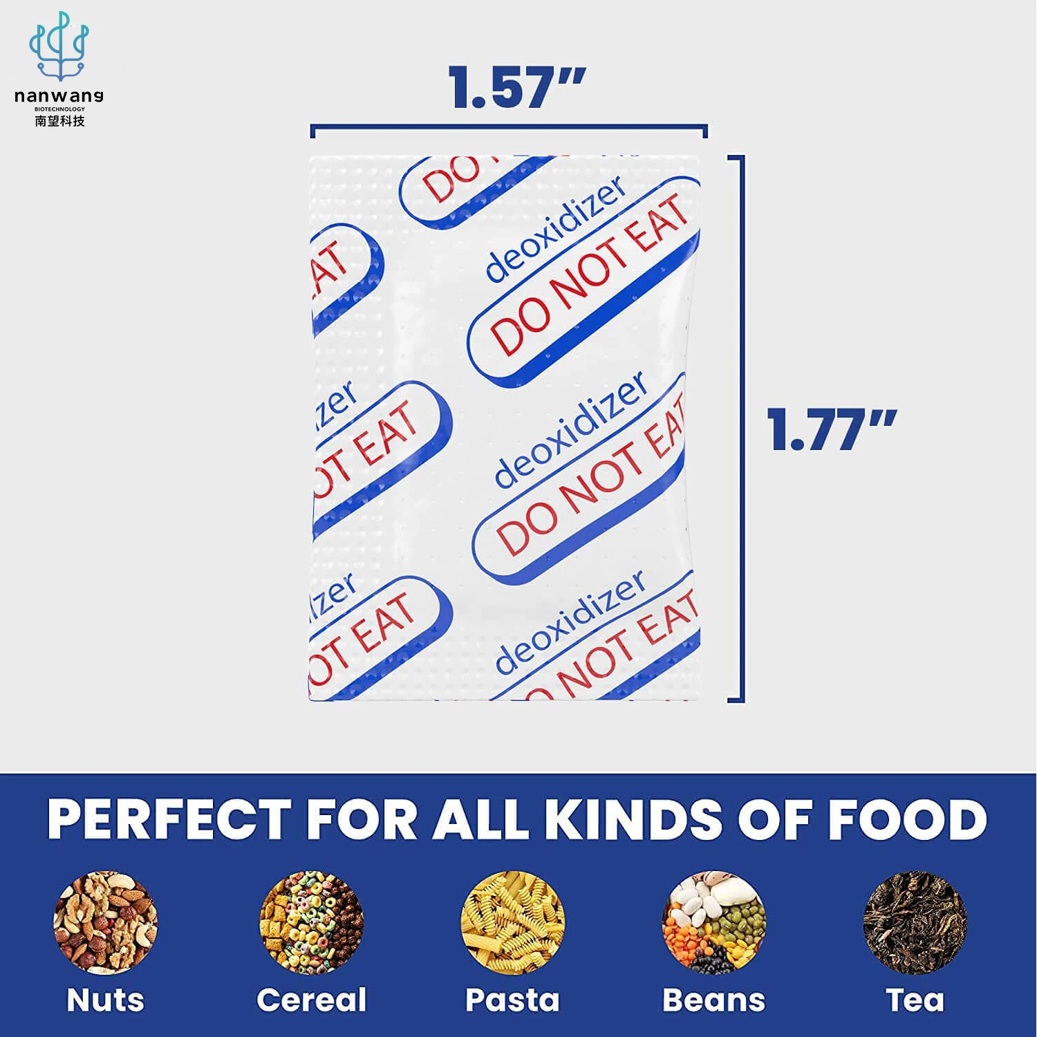 Food Packaging 10g 80pcs Mylar Bags 200CC 300CC 400CC 2500CC MSDS Oxygen Absorber