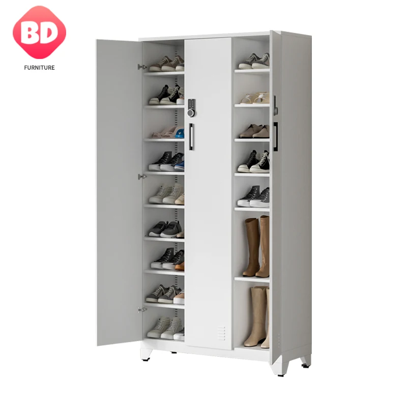 Metal Balcony Shoe Cabinet Waterproof Household Large Capacity Multi-Layer Shoe Rack Iron Sto rage Cabinet