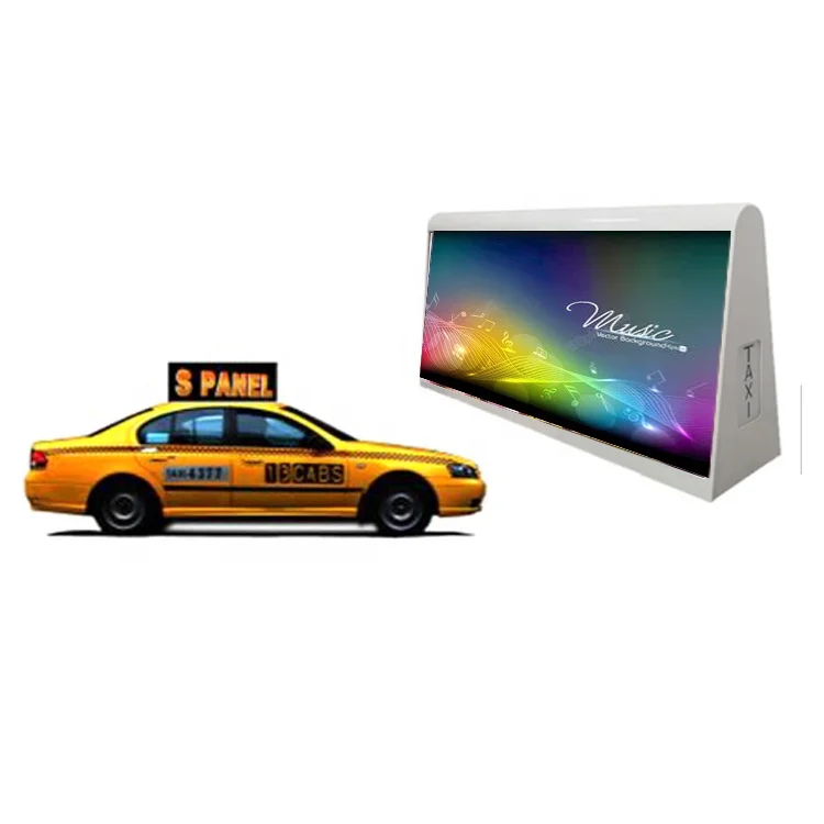 2020 new design p3.33 p4 p5 outdoor advertising led display screen for taxi car roof