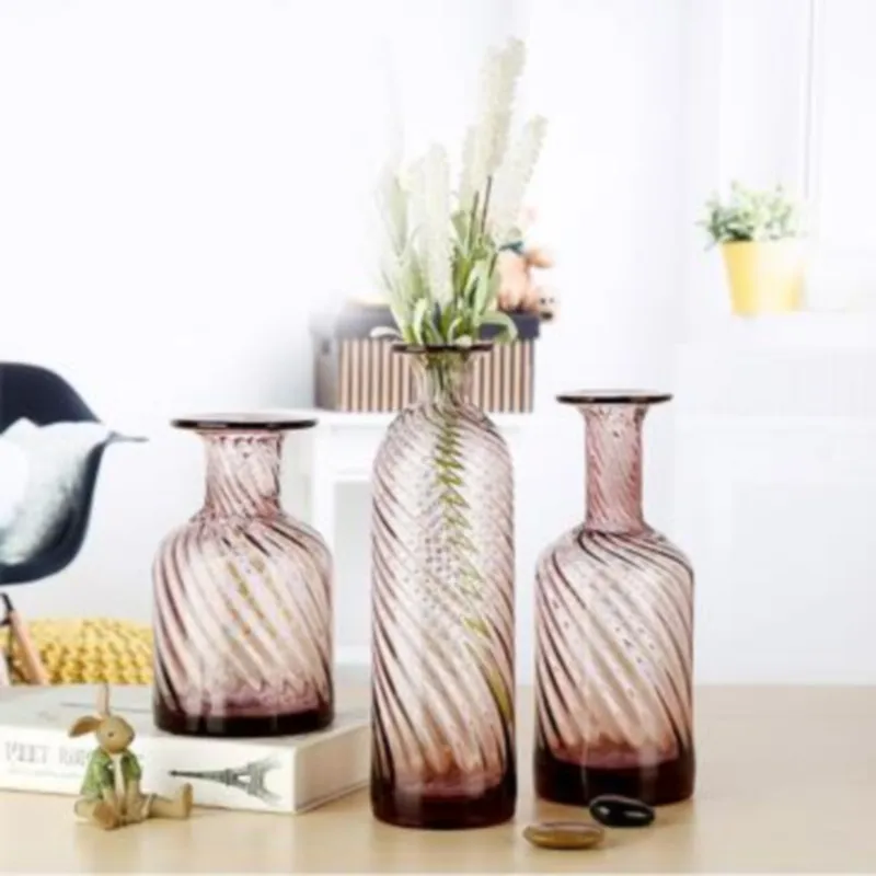 Multi size wedding glass vase crystal vases pink colors