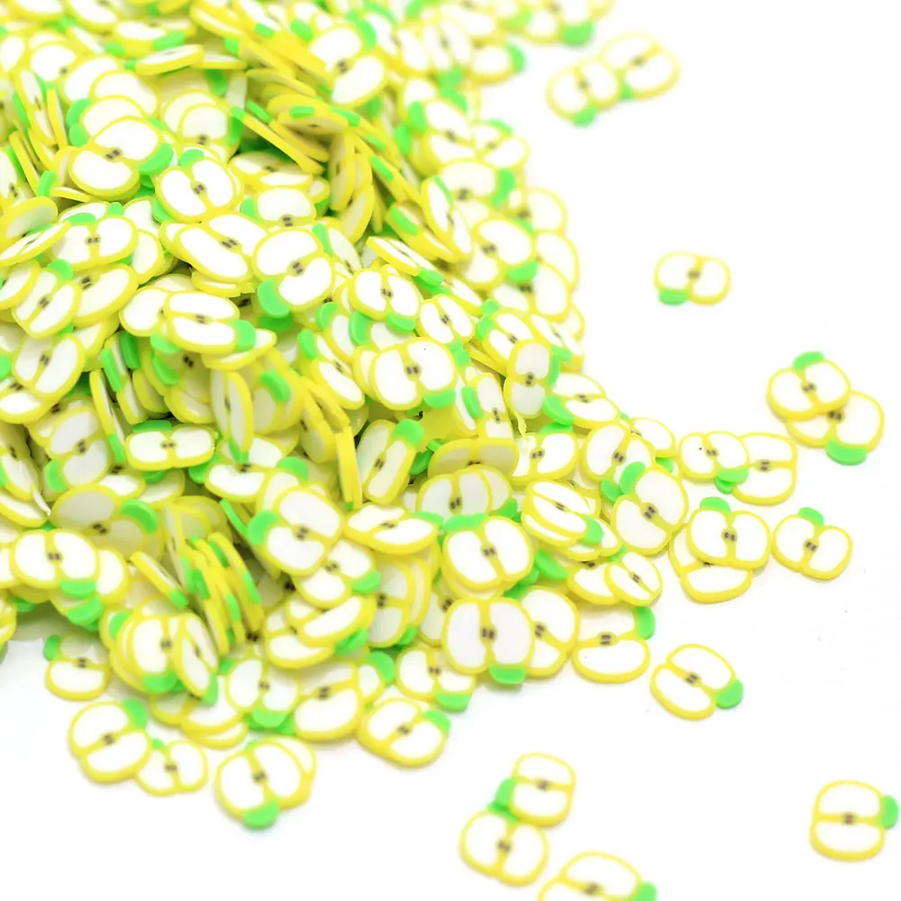 Assorted of Red Green Apple Sprinkles Polymer Clay Fruit for Shakers Cell Phone Case Embellishment Accessory