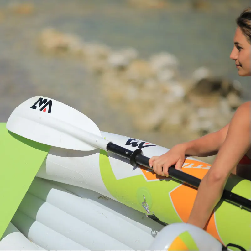 Hot sale 4 section double bade paddle aluminium shaft pp/fiberglass blades 230 cm in length sup paddles inflatable