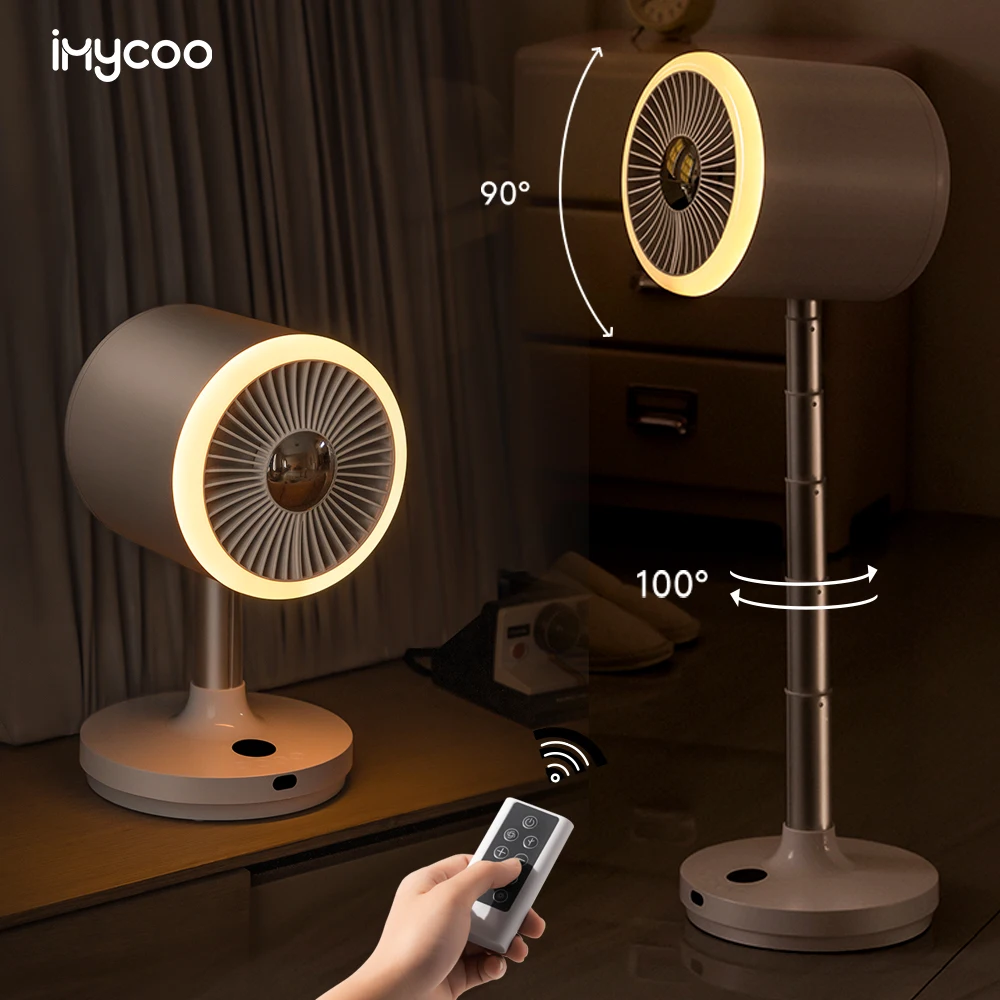 IMYCOO New Arrivals Large Battery Rechargeable Floor Standing Fan With Remote Control Portable Outdoor Electric USB Cooling Fan