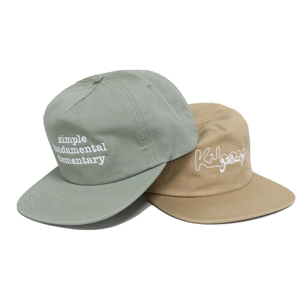 Custom embroidered logo casual dad hats for men stylish flat rim baseball caps wholesale for men