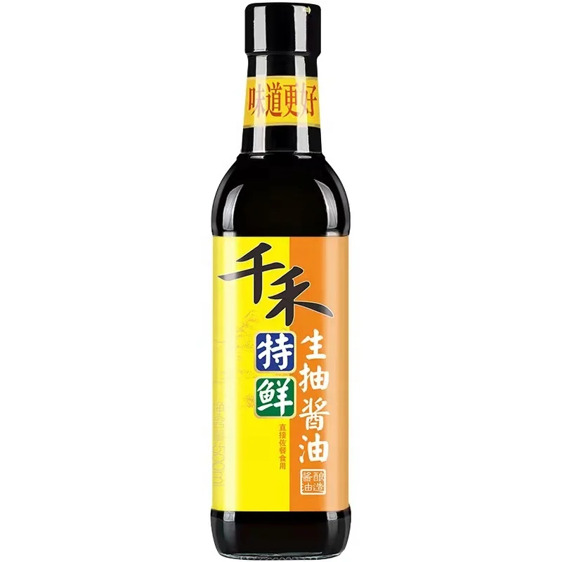 Chinese hot sale high quality Seasoning Naturally Raw Soy Sauce Sauces 500ml