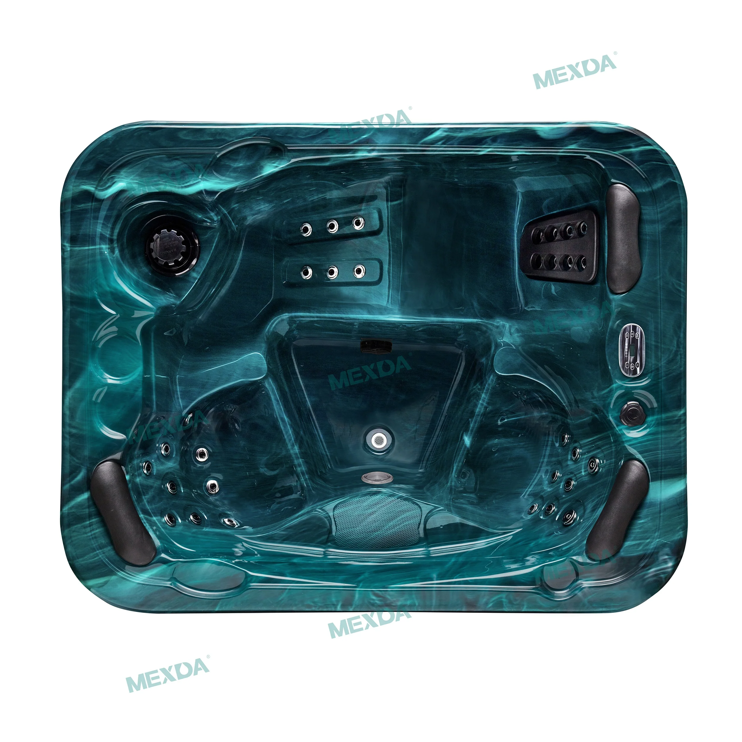 MEXDA Smart Bubble Massage System Luxury Bathtub 3 Person Massage Outdoor Spa Tubs 3 Seat Spa WS-597D