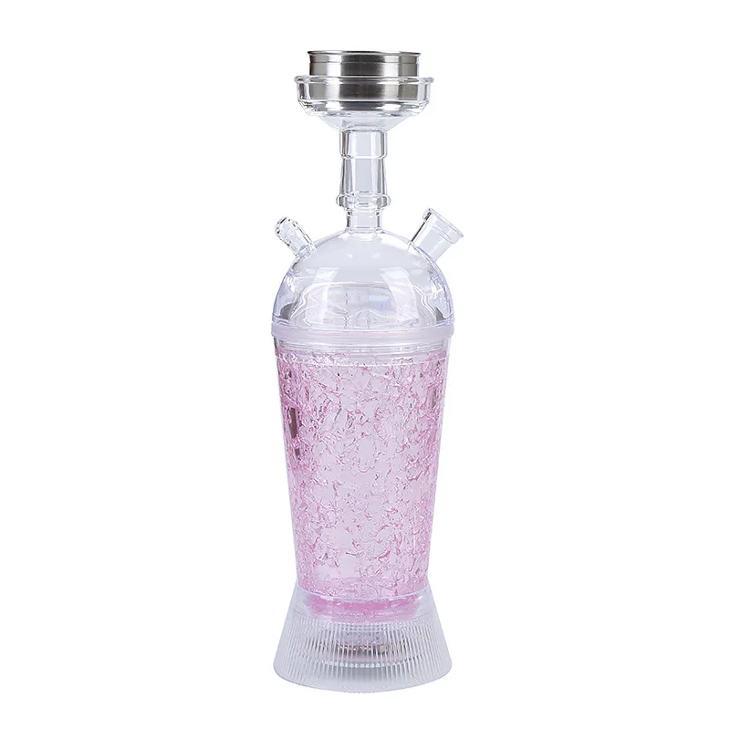 2023 Vapruz Hot Sell Wholesale Custom Logo Cheap Travel Hookah Led Light Plastic Car Chicha Portable Shisha Bottle Hookah