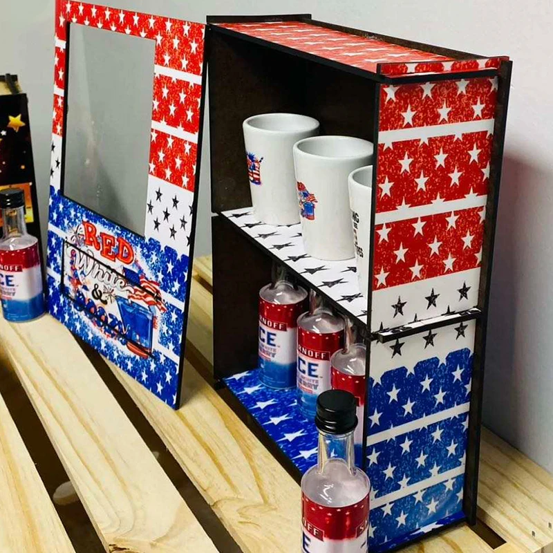 Hot Selling Personalized White Plain MDF Gift Box Storage Sublimation Blank Mini Wooden Vending Machine