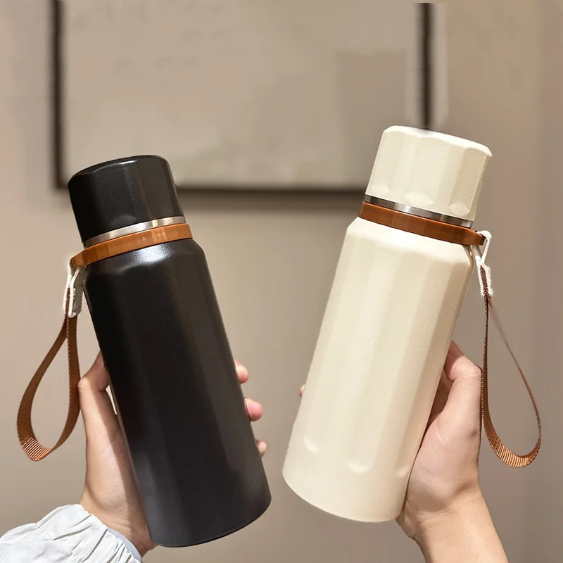 304 Stainless Steel Portable Thermos Cup American Style Pocket Cup Straight Shape Vacuum Drinkware Thermal