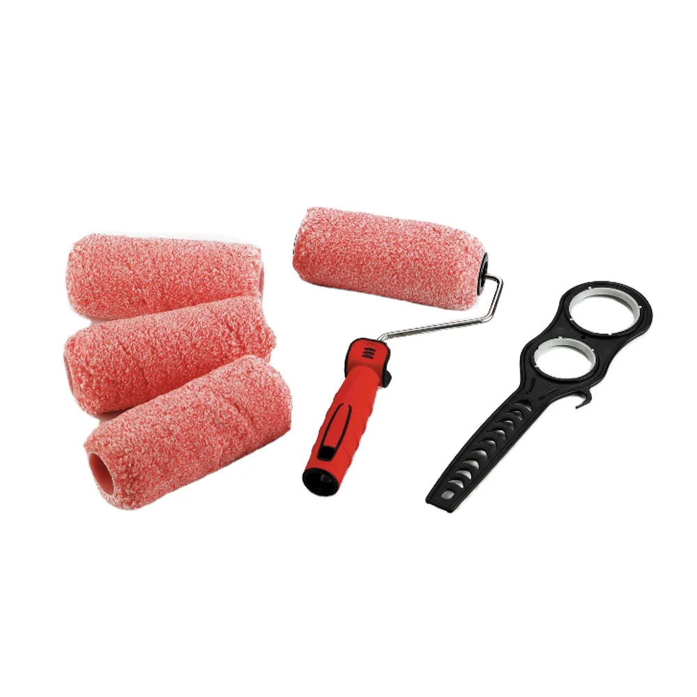 China Foam Bent Patterned Paint Roller To Pattern Wall Paint Roller Brush Set