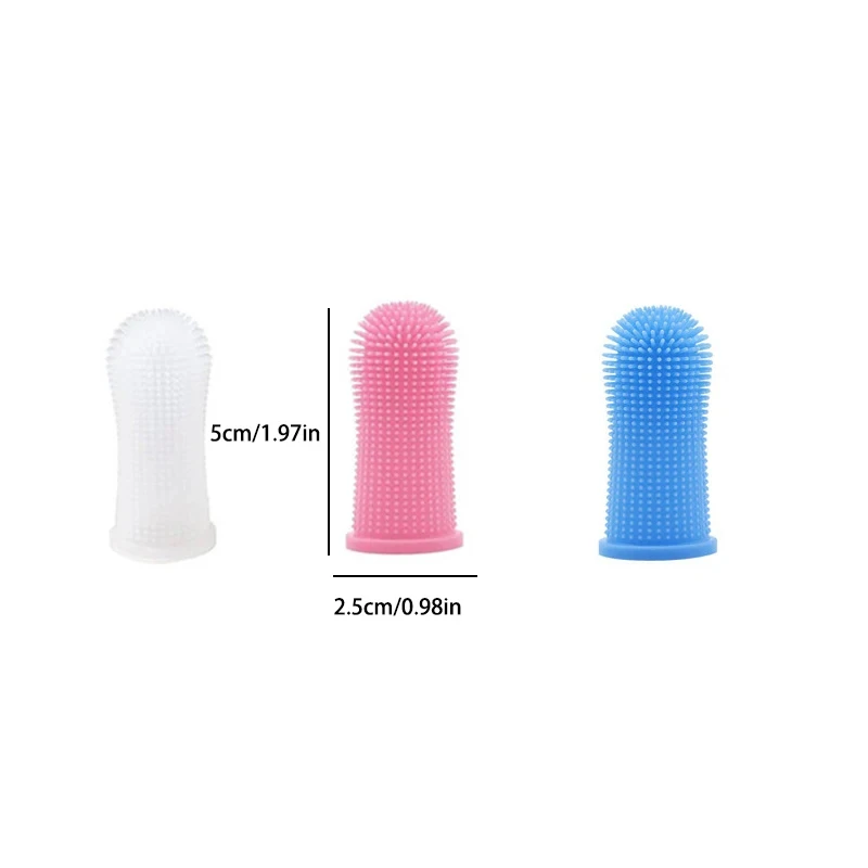 Pet Finger Brush Soft Dog Toothbrush Teeth Cleaning Tools Bad Breath Care Non-toxic Silicone Dog Brush Teeth Set Dog Products