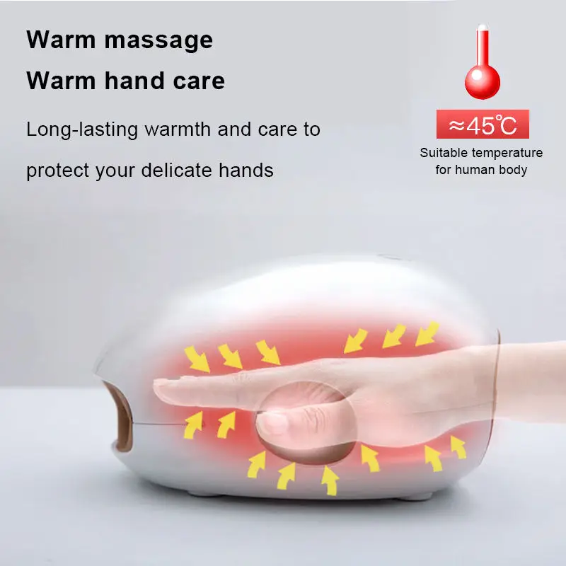 Cordless Electric Air Compression Hand Palm Fingers Massager Pain Relief Finger Hand Massager with heating