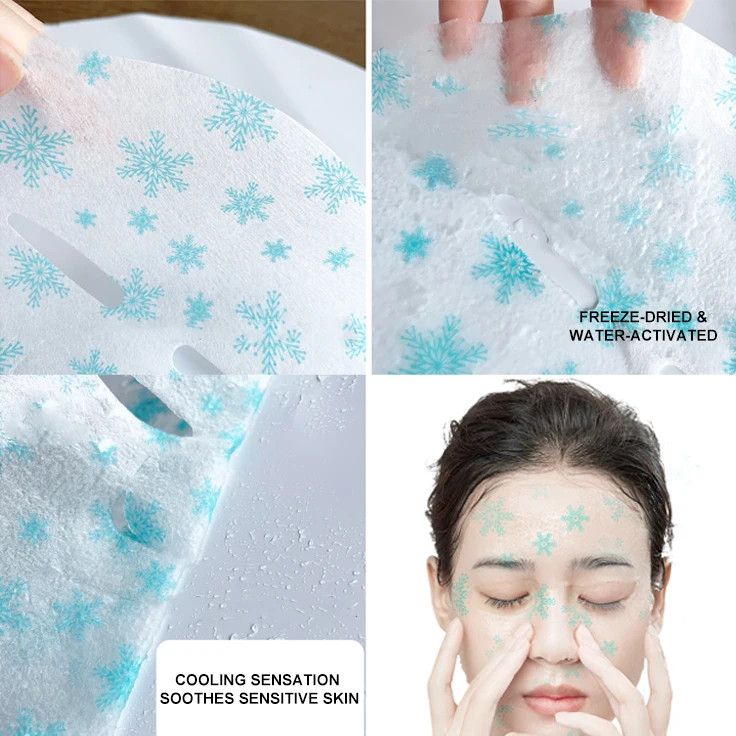 Special process nonwoven sheet new design fabric face masks eco-friendly dry face mask paper sheet rolanjona facial mask