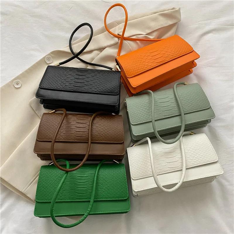 Western Style Underarm Bag Female 2023 Popular All-Match Shoulder Bag Solid Color Soft Small Square Bag