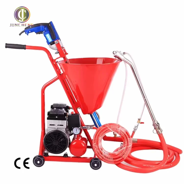 New Condition Electric Fire-Retardant Paint Spraying Machine 220V Voltage Wall Putty Cement Gypsum Plastering Reliable Motor