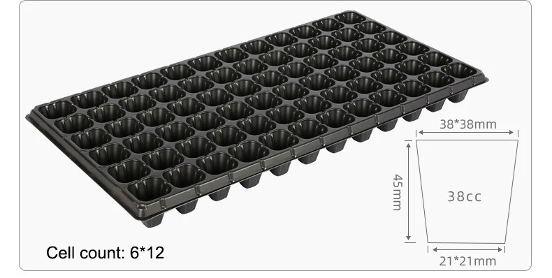 Extra Strength Durable Microgreen Growing Seedling Trays Plastic Nursery 200 288 Cells Nursery Seed Plug Trays For Propagation