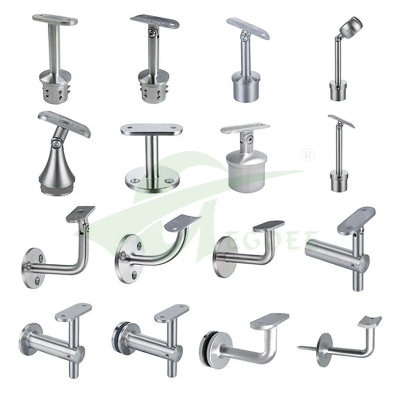 304 Stainless Steel Factory One-Stop Supplier Engineering Project Customized Handrail Accessories Casting Glass Railing Bracket