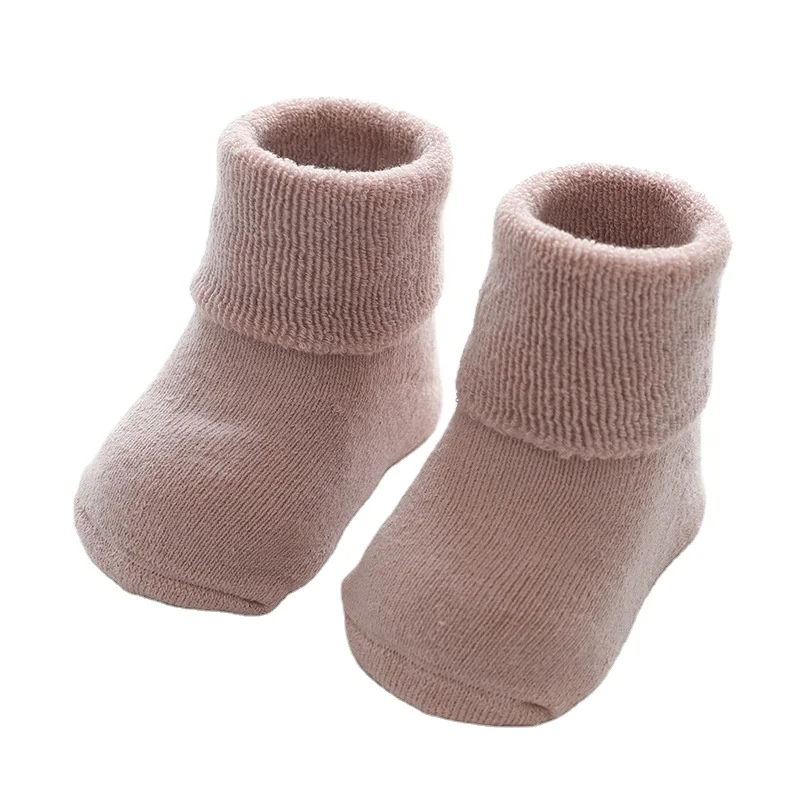 Non Slip Toddler Socks Baby Boys Girls Anti Skid Winter Thick Soft Wool Warm Socks