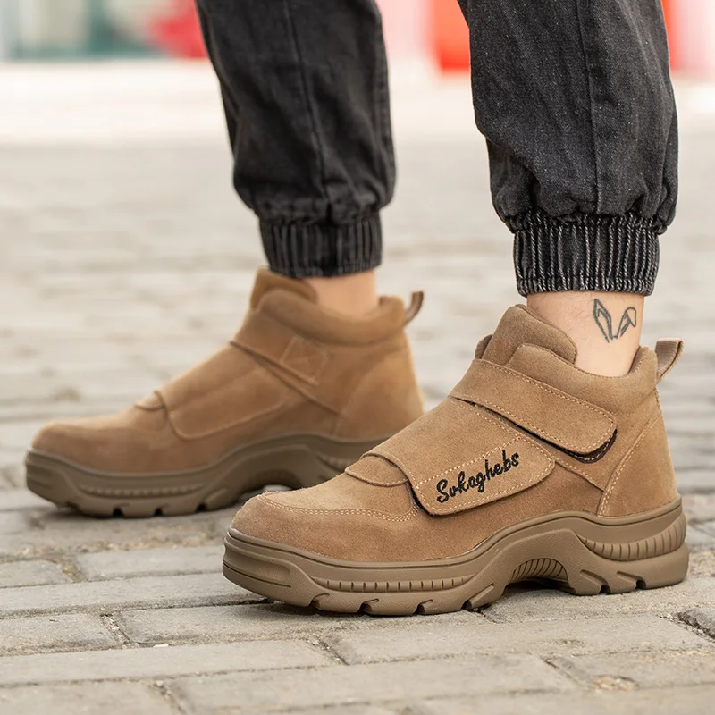 Wholesale Price Popular steel toe suede leather rubber outsole welding construction woodland work saftey shoes boots